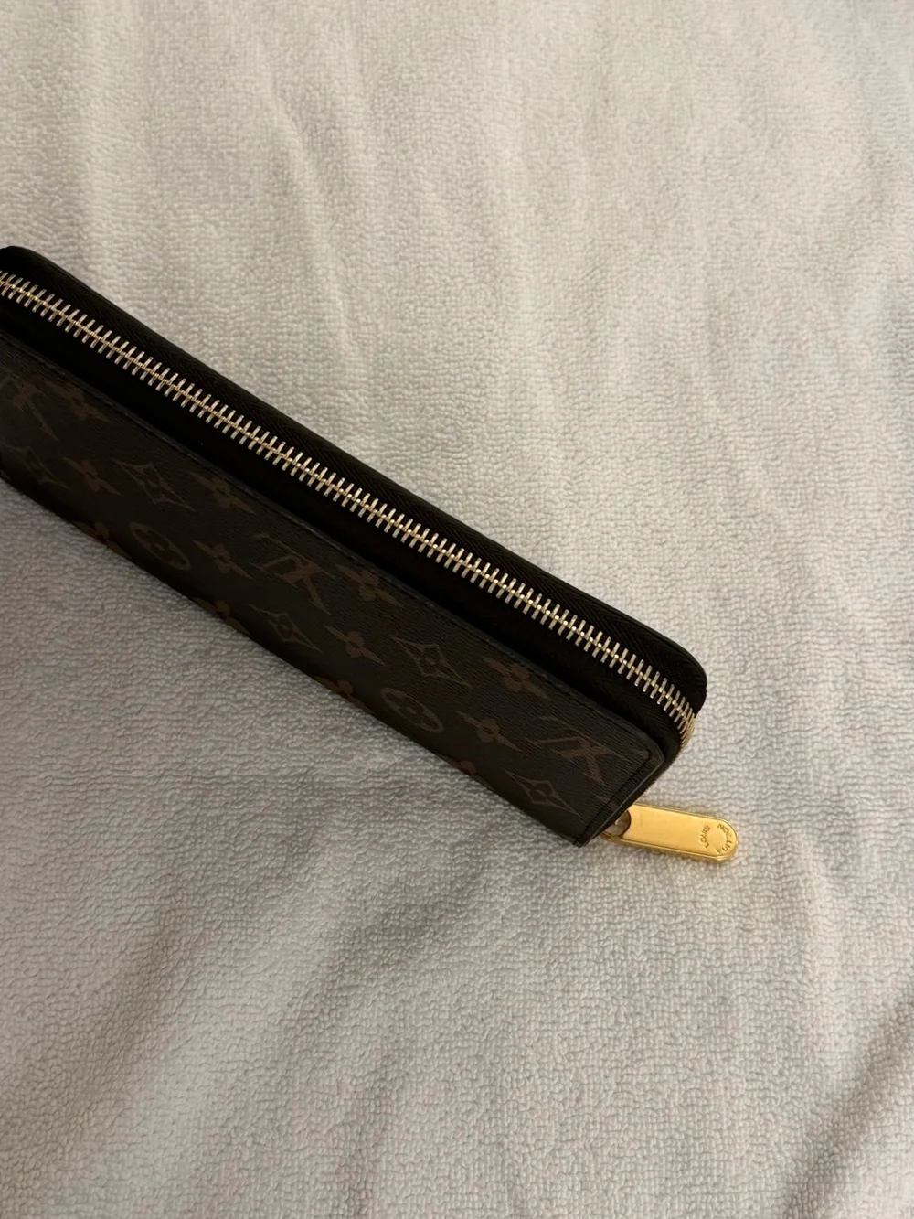 Louis Vuitton Monogram Canvas Zip Wallet in Brown and Tan